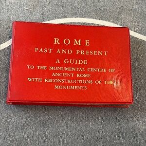 VINTAGE Red Rome Guide Book/ past and present reconstruction of monuments